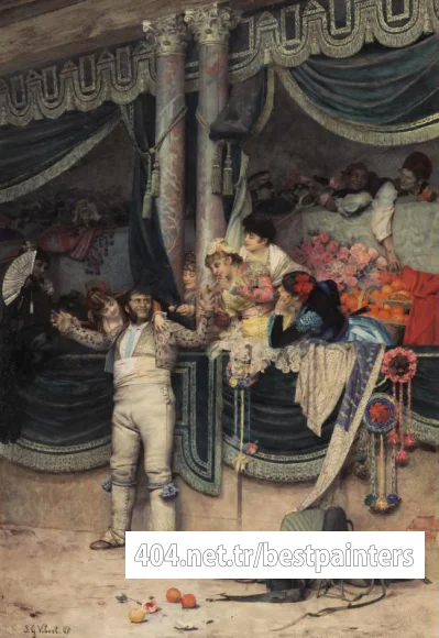 Vibert_Jean_Georges_The_Bullfighter-s_Adoring_Crowd