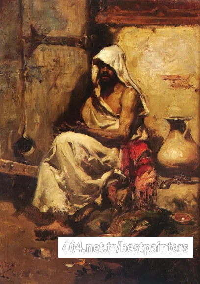 Sorolla_Joaquin_Un_Arabe_Examinando_Una_Pistola