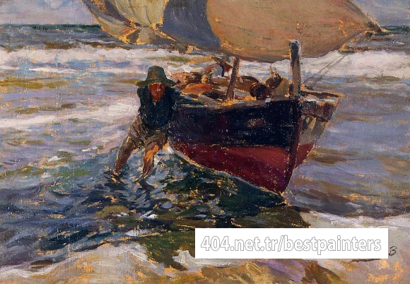 Sorolla_y_Bastida_Joaquin_Beaching_the_Boat_study