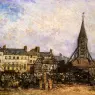 Jongkind_Johan_Barthold_The_Market_At_Sainte_Catherine_Honfleur