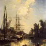 Jongkind_Johan_Berthold_Boats_Dockside