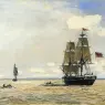 Jongkind_Johan_Berthold_Norwegian_Naval_Ship_Leaving_the_Port_of_Honfleur