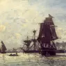 Jongkind_Johan_Berthold_Sailing_Ships_at_Honfleur