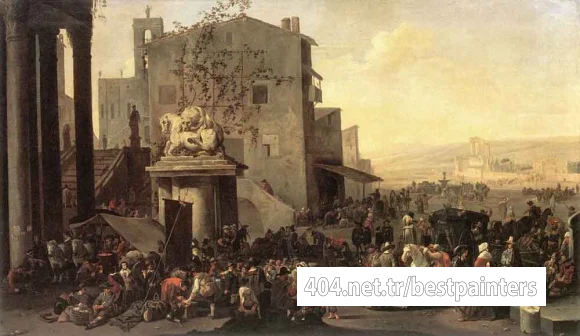 LINGELBACH_Johannes_Roman_Market_Scene