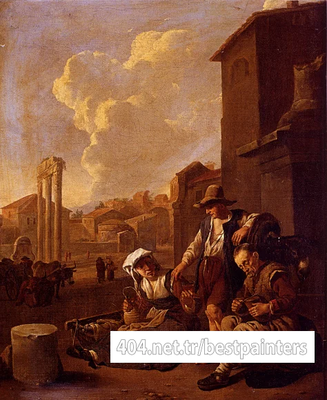 Lingelbach_Johannes_Peasant_Family_Having_Bread_And_Wine