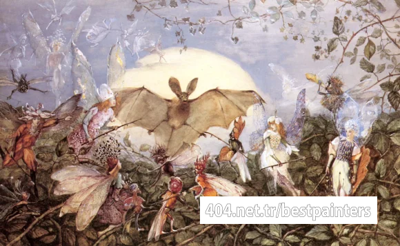Fitzgerald_John_Anster_Fairy_Hordes_Attacking_A_Bat