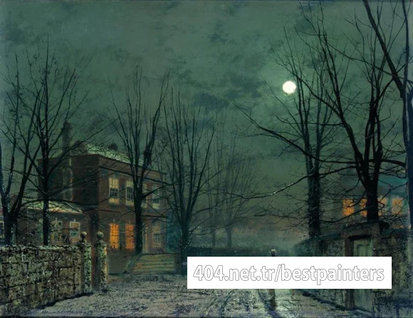 Grimshaw_Atkinson_The_Old_Hall_Under_Moonlight
