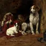 Emms_John_Hounds_And_A_Jack_Russell_In_A_Stable