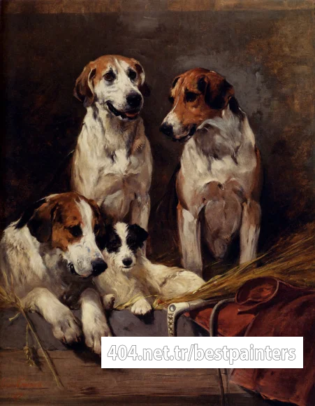 Emms_John_Three_Hounds_With_A_Terrier