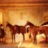 Ferneley_John_Sir_John_Thorold_Bay_Hunters_With_Their_Groom_In_A_Stable
