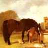 Herring_Snr_John_Frederick_Horse_And_foal_Watering_At_A_Trough