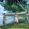 La_Farge_John_Girls_Carrying_A_Canoe_Vaiala_In_Samoa