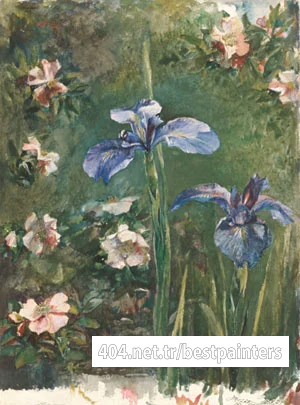 La_Farge_John_Wild_Roses_And_Irises