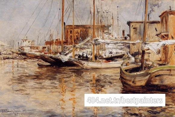 Twachtman_John_Oyster_Boats_North_River