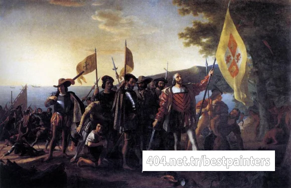 VANDERLYN_John_Columbus_Landing_At_Guanahani_1492