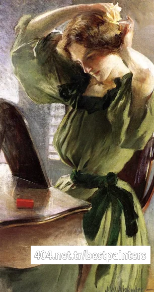Alexander_John_White_Young_Woman_Arranging_Her_Hair