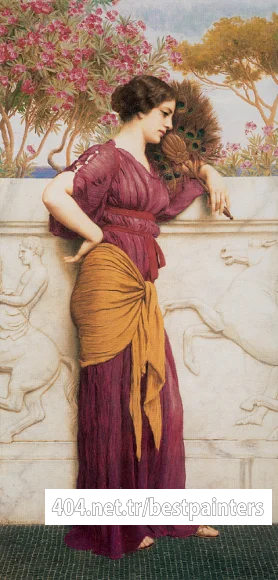 Godward_The_Peacock_Fan_1912