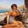 Godward_With_Violets_Wreathed_and_Robe_of_Saffron_Hue