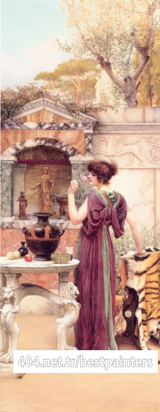 Godward__At_the_Garden_Shrine_Pompeii