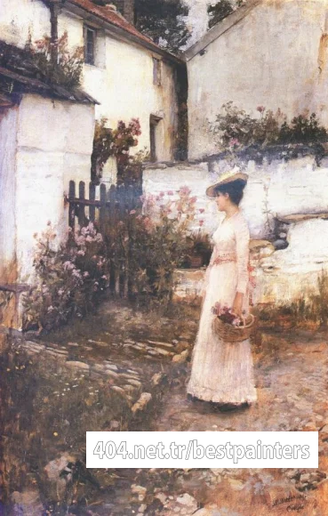 Gathering_summer_flowers_in_a_devonshire_garden_JW