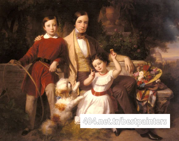 Blaas_Carl_Von_Group_Portrait_With_The_Prince_Valmontone