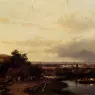 Schelfhout_Andreas_A_Summer_Landscape_With_A_Ferry