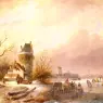 Schelfhout_Andreas_Skaters_On_A_Frozen_River
