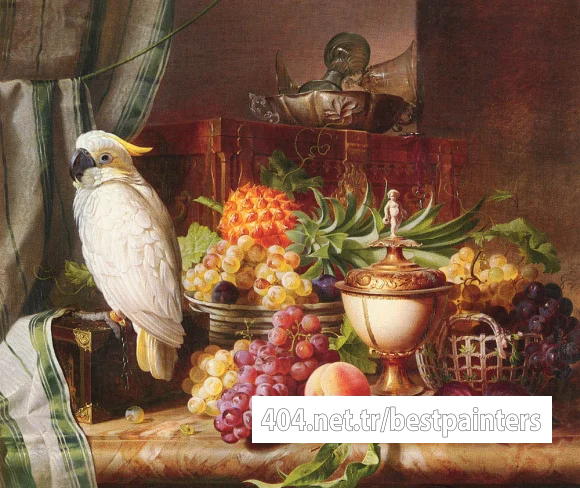 Schuster_Josef_STILL_LIFE_WITH_FRUIT_AND_A_COCKATOO