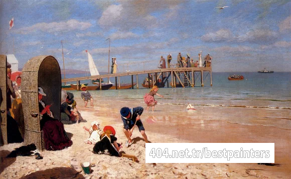 Simmler_Wilhelm_A_Sunny_Day_At_The_Beach