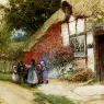 Strachan_Arthur_Claude_Children_Playing_Outside_A_Cottage