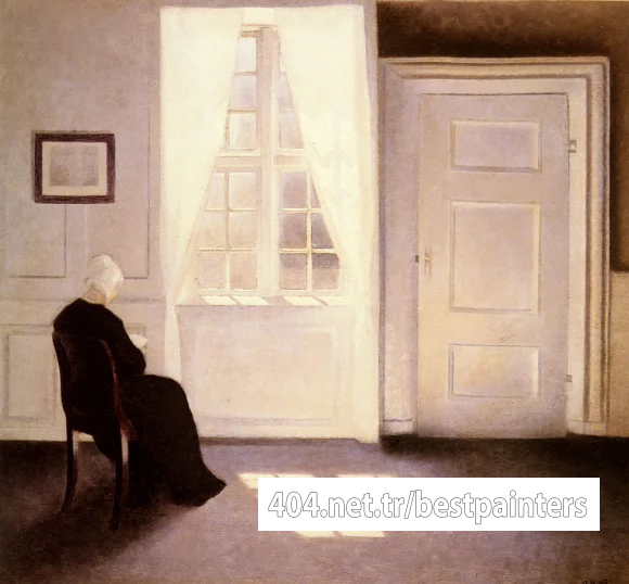Hammershoi_Vilhelm_A_Woman_Reading_By_A_Window