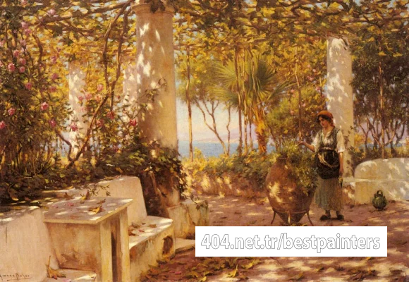 Fisher_Horace_A_Peasant_Girl_On_A_Sunlit_Veranda