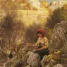 Fisher_Horace_Young_Girls_Picking_Flowers