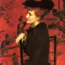 Hudson_Henry_John_Portrait_Of_A_Woman_With_A_Black_Hat
