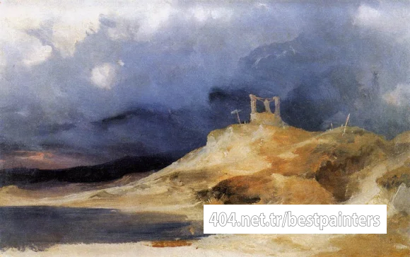 BLECHEN_Karl_Scaffold_In_Storm