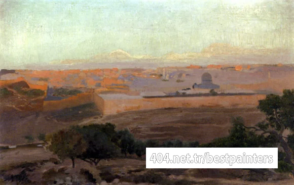 Bauernfeind_Gustav_Blick_Auf_Jerusalem_Vom_Olberg_Aus