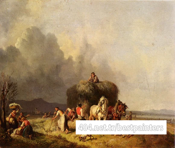 Burkel_Heinrich_Loading_The_Hay_Wagon