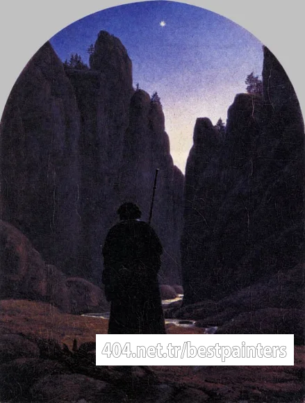 CARUS_Carl_Gustav_Pilgrim_In_A_Rocky_Valley