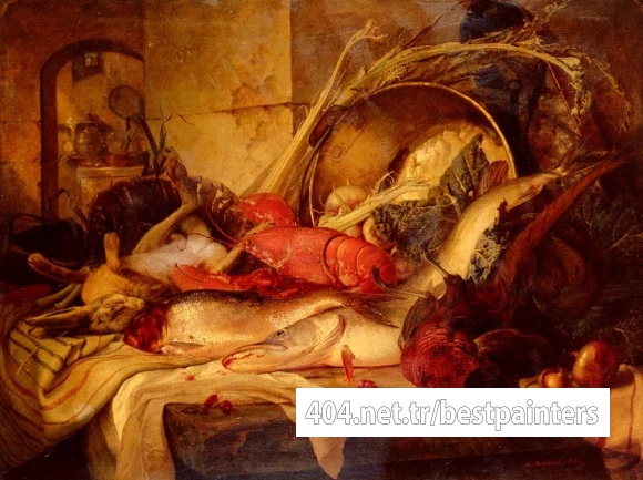 Gronland_Theude_A_Still_Life_With_Lobster_And_Game
