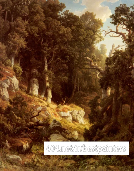 Kessler_August_A_Deer_In_A_Woodland_Clearing