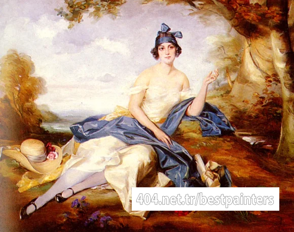 Pirsch_Adam_An_Elegant_Lady_Seated_In_A_Park