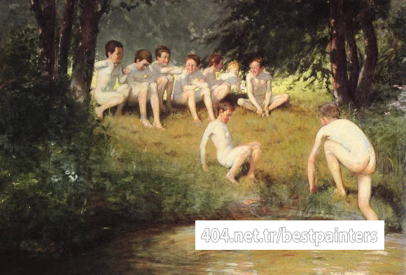 Sauer_Joseph_Eduard_AT_THE_SWIMMING_HOLE