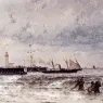 Weber_Theodore_Shipping_Near_A_Harbour_Entrance