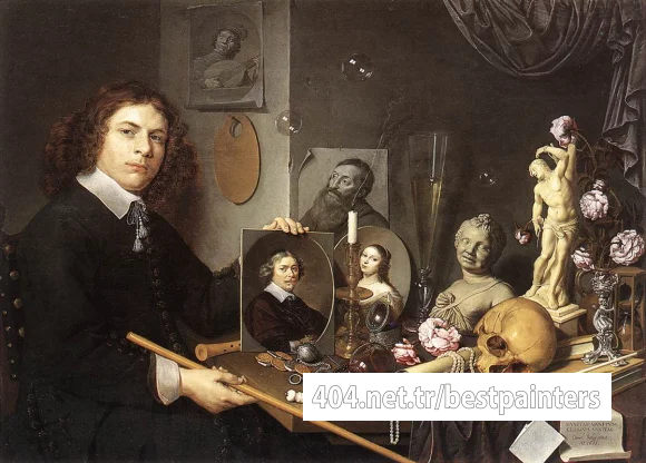 BAGLIONE_Giovanni_Self_Portrait_With_Vanitas_Symbols