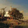 Borget_Auguste_An_Indian_Mosque_On_The_Hooghly_River_Near_Calcutta
