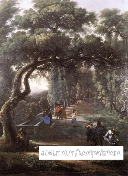 CERQUOZZI_Michelangelo_Figures_In_A_Tree_Lined_Avenue