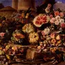 Campidoglio_Michele_Pace_Del_Still_Life_Of_Fruit_And_Flowers_On_A_Stone_Ledge_With_Birds_And_A_Monkey