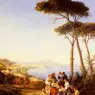 Carelli_Consalve_A_Group_Of_Peasants_With_The_Bay_Naples_Beyond