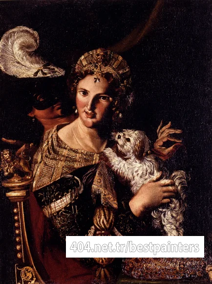 Caroselli_Angelo_A_Lady_With_Her_Dog_An_Allegory