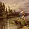 Castiglione_Giuseppe_On_The_River_At_Dusk